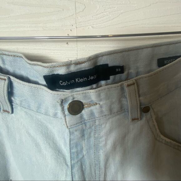 Calvin Klein Jeans Light Wash With Surf Repair Size 33 - Picture 6 of 12